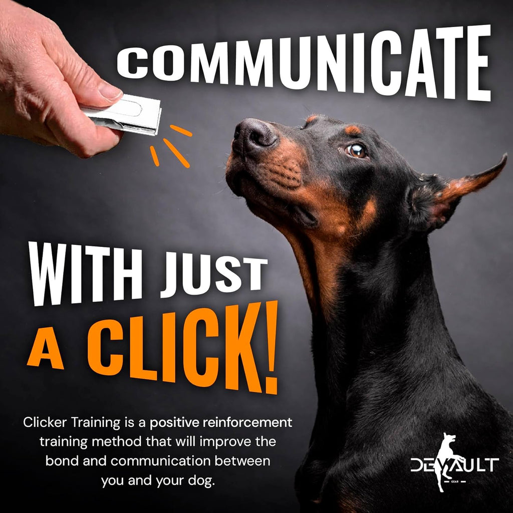 White Dog Clicker with Necklace - Clickers for Pet Training - Dog Training & Behavior Aids Easy to Carry with You Anywhere - Teach Your Dog Tricks or Reward His Behavior