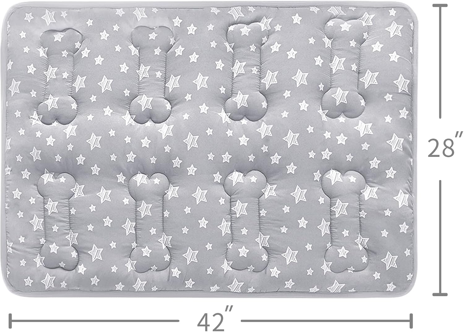 Dog Crate Mat (42" X 28"), Soft Dog Bed Mat with Cute Prints, Personalized Crate Pad, Anti-Slip Bottom, Machine Washable Kennel Pad