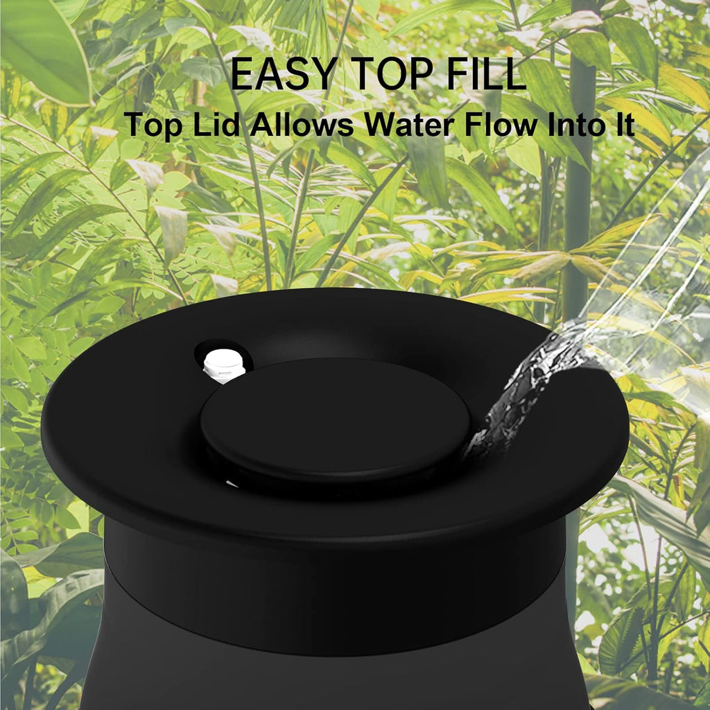 5L Foldable Automatic Reptile Mister For Reptile Terrarium with Timer, Reptile Fogger System with 360°Adjustable Nozzles,Reptile Humidifier for Lizard Snake Amphibian Frog Plants Terrarium