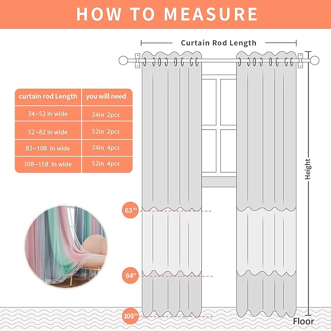XiDi Pink Grey Green Girls Curtains for Bedroom Rainbow Blackout Short Curtains for Kitchen Cafe Window Room Darkening Kids Childs Nurser Room Wall Decor 84 inches Long 52 inches Wide 2 Panels Set