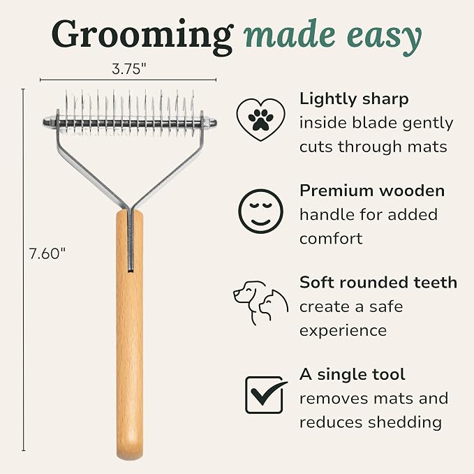 Freshly Bailey Dematting Comb for Cats and Dogs, Mat Remover and Deshedding - Image 7