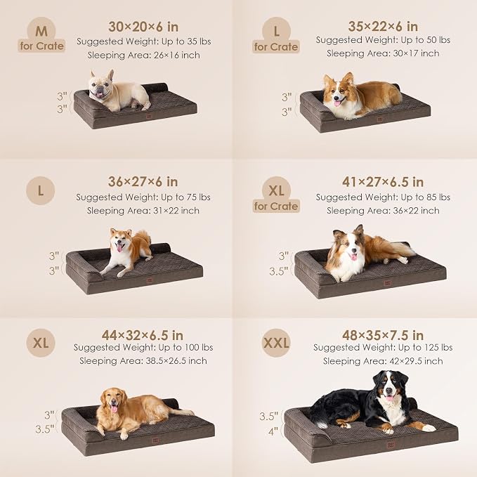 EHEYCIGA XL Dog Bed Memory Foam - Image 2