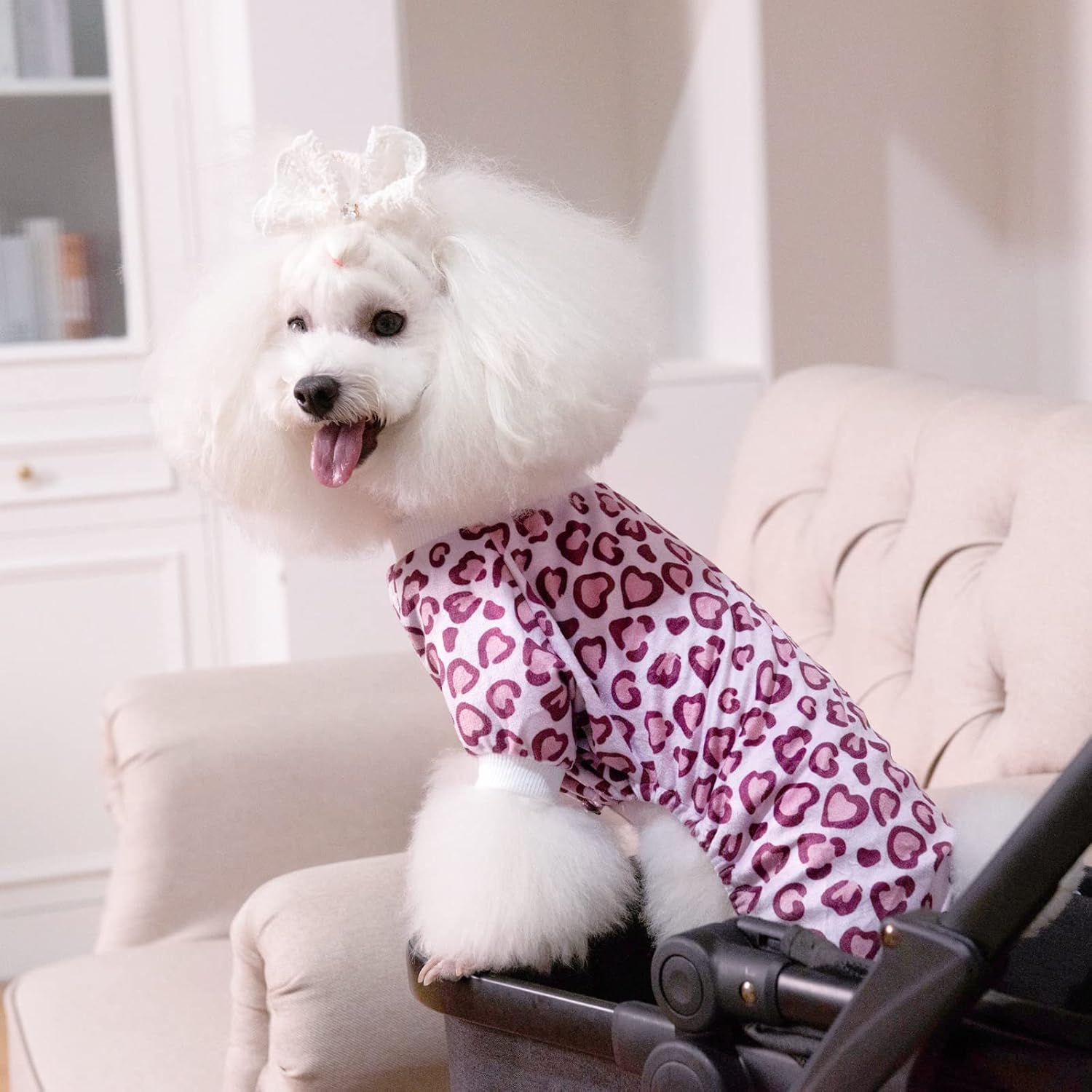 CuteBone Dog Halloween Pajamas Puppy Onesies Small Dogs Soft Pjs Coat Cat Apparel Comfy Pet Christmas Clothes Outfit Doggie Bodysuit P226M