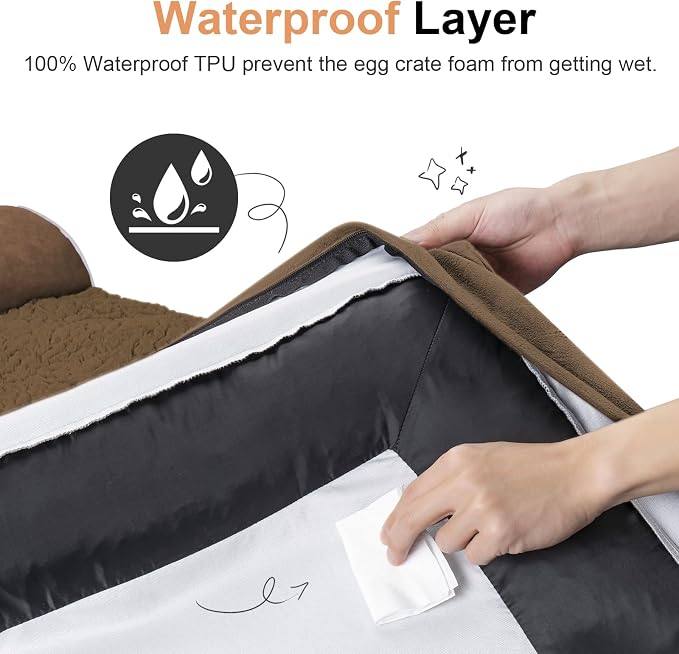 Large Dog Bed Orthopedic Washable: Beds Bolster XL Bed Medium Large Dogs Egg - Image 4