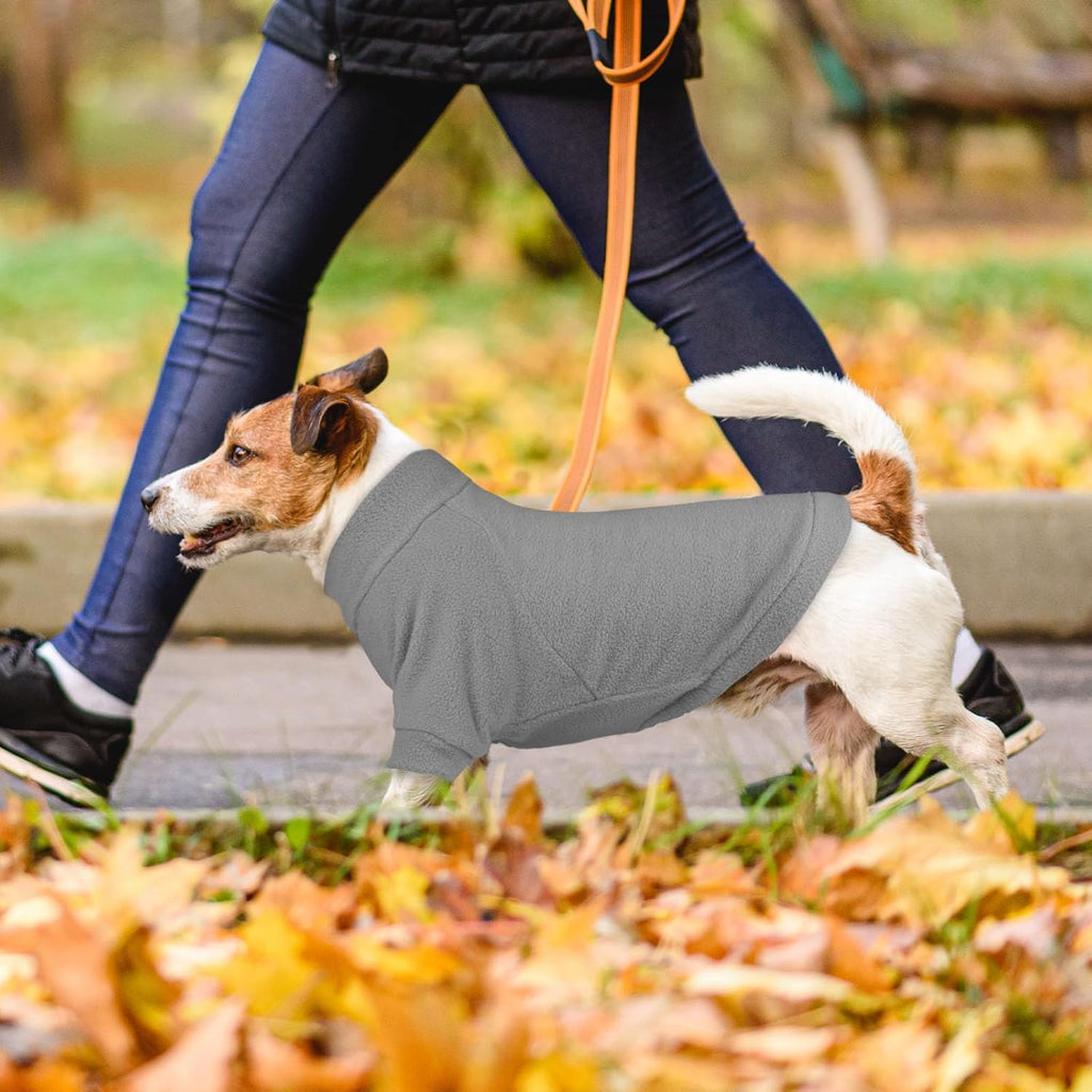 3 Pack Dog Sweaters for Small Dogs, Fleece Dog Sweater Pet Clothes Turtleneck Soft Warm Sweatshirt Puppy Sweater Boy Girl Pet(Gray+Royal Blue+Navy,S)