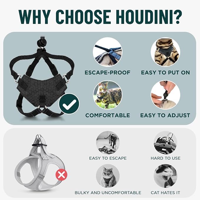 Houdini™ Escape Proof Cat Harness and Leash Set by OutdoorBengal – Red - Image 3