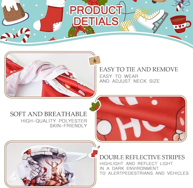 Christmas Dog Bandanas Santa Claus Dogs Scarf - Image 4