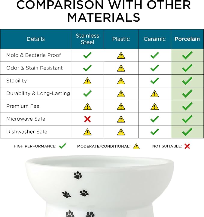 Necoichi Raised Cat Food Bowl – Ceramic Elevated Cat Bowl - Image 11