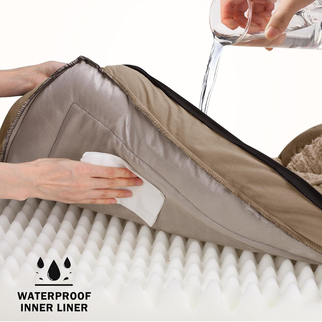 INVENHO Orthopedic Extra Large Dog Bed, XXL Waterproof Dog Sofa, Egg-Crate Foam Couch with Washable Removable Cover, Waterproof Lining and Nonskid Bottom