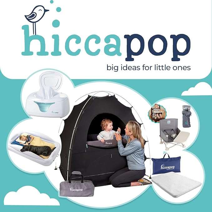 Hiccapop Daydreamer Blackout Tent for Pack and Play, Patented Portable Crib Tent, Blackout Canopy Crib Cover, Sleep Pod for Kids