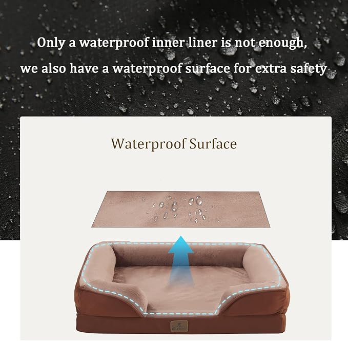 Bedfolks Orthopedic Dog Bed XXL, Waterproof Dog Sofa Bed - Image 3