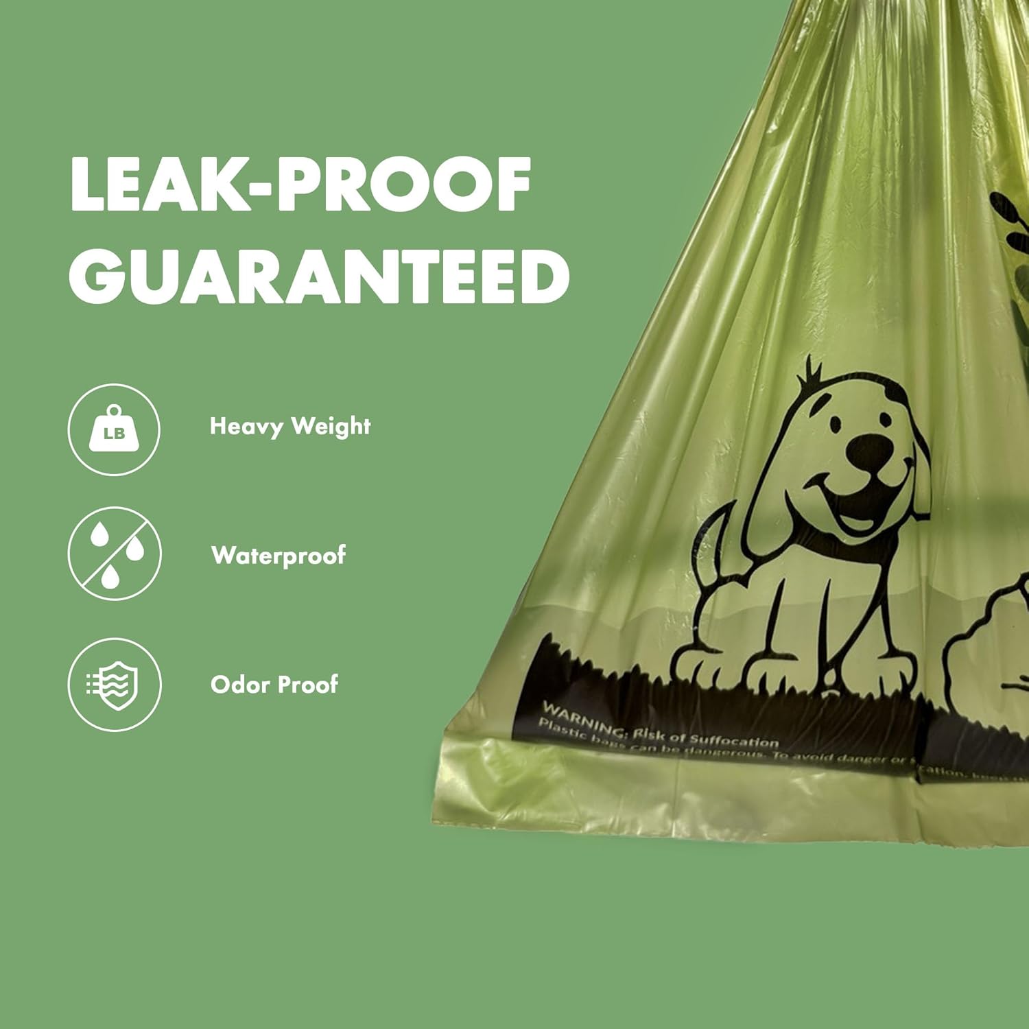 GORILLA SUPPLY 1000 multicolor poop bags for dogs with Dispenser and Leash Tie, 9" x 13", Mixed