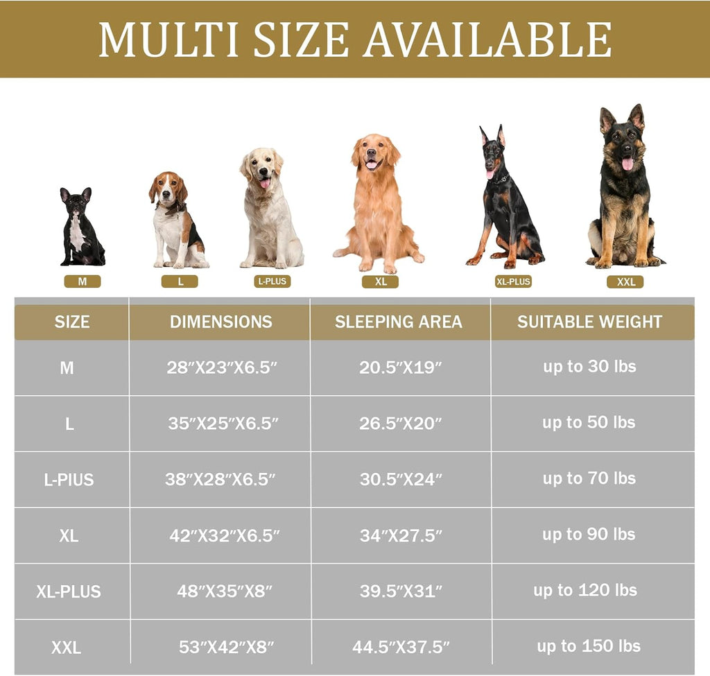 Bedfolks Orthopedic Dog Bed XL, Waterproof Dog Sofa Bed for Extra Large Dogs, Egg Foam Pet Couch Bed with Removable Washable Cover and Nonslip Bottom, Brown