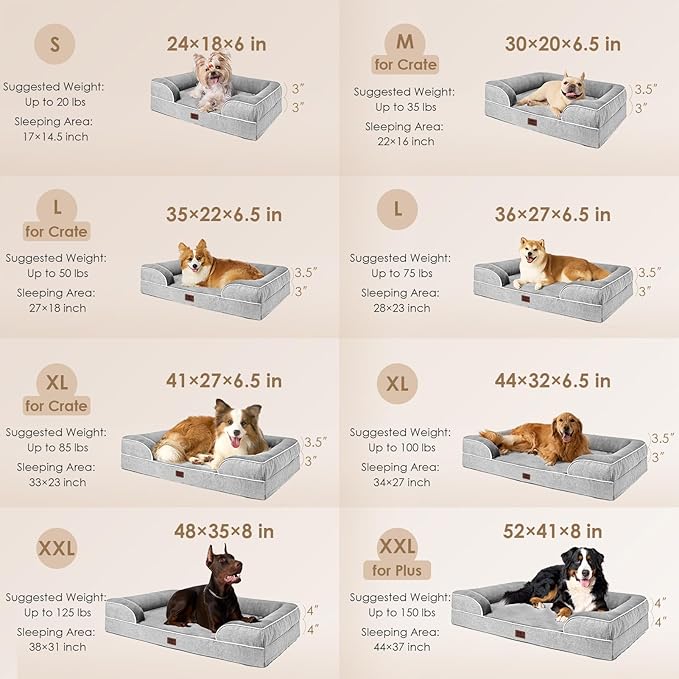 EHEYCIGA Orthopedic Dog Bed for Small Dogs, Waterproof Memory Foam Small Pet - Image 2