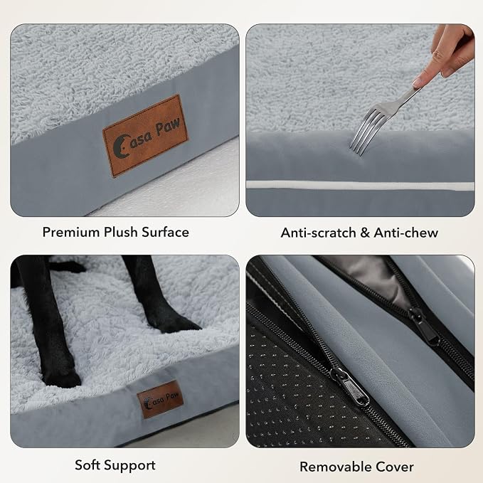 Orthopedic Dog Beds for Extra Large Dogs, Waterproof Egg Crate Foam XL Dog Bed - Image 6