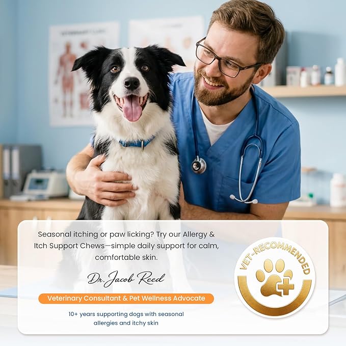 Dog Allergy Chews 200 Treats, Allergy & Itch Skin Relief Omega 3 Fish Oil - Image 7