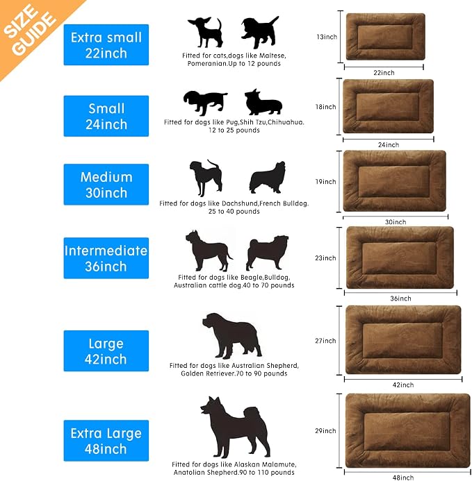 Dog Beds Crate Pad for Dogs Ultra Soft Dog Crate Bed Washable & Anti-Slip - Image 2