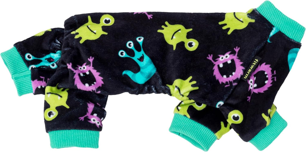 Fitwarm Cute Monster Halloween Dog Pajamas, Funny Costumes for Small Dogs Boy Girl, Festive Pet Clothes, Green, Purple, Black, Small