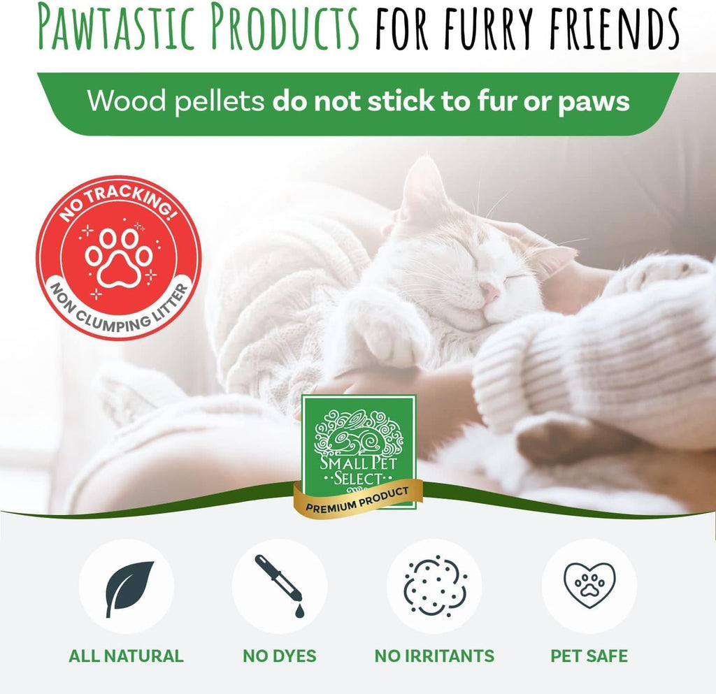 Small Pet Select Pine Pellet Bedding 40lb, Litter Pellets for Rabbit, Guinea Pig, Hamster, Bunny and Other Small Animals, Made in USA, 40lb