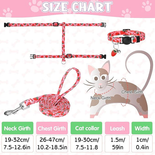 2 Pack Cat Harness and Leash, Escape Proof Adjustable Cat Harness - Image 2