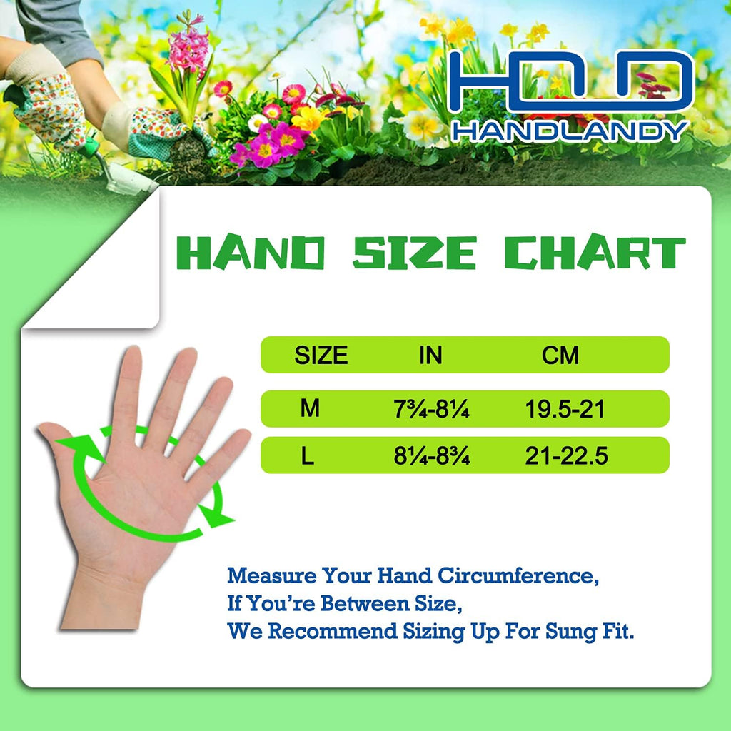 HANDLANDY Leather Gardening Gloves, Thorn Proof Long Gauntlet Heavy Duty Garden Gloves, Elbow Length Rose Pruning Weeding Yard Glove (Large, Green)