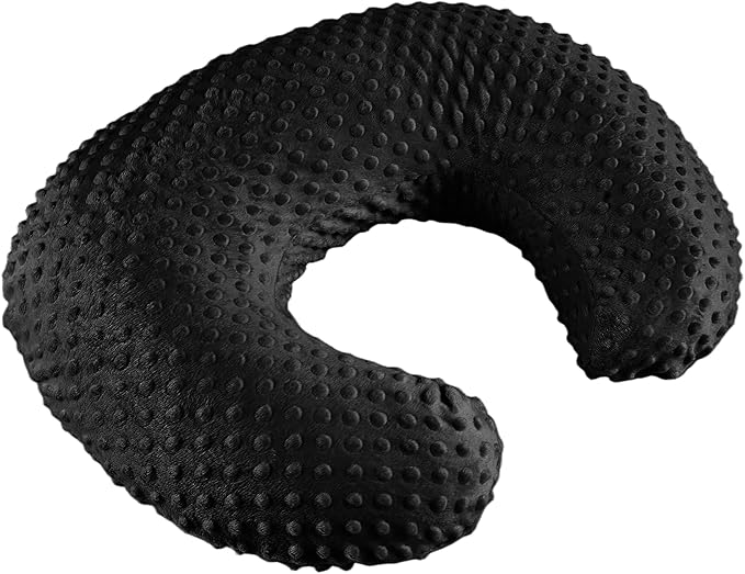 Nursing Pillow for Bottle and Breastfeeding, Ergonomic Comfort Nursing Essentials for Mom and Baby, Feeding Support Pillow with Removable Cover, Easier and Healthier Nursing (Black)