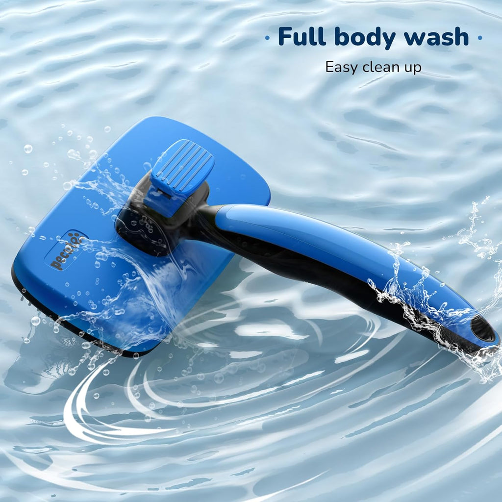 Pecute Self-Cleaning Slicker Brush for Dogs, Cats, Lightweight Dog Brush for Shedding Massaging Grooming, Cat Brush Gently Removes Loose Fur Undercoat for Dogs Cats Rabbits of All Hair Types