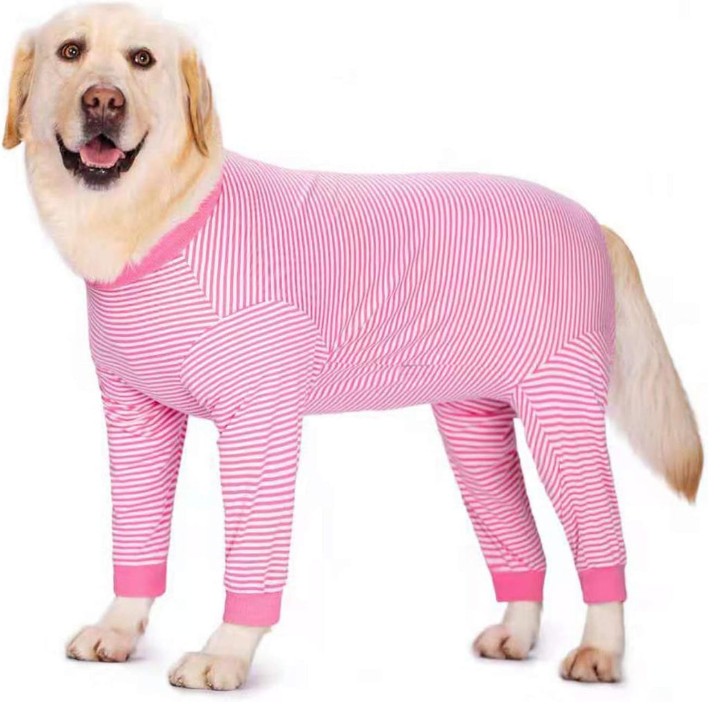 Yeapeeto Dog Onesie Surgery Recovery Suit for Large Medium Bodysuit Dogs Pajamas PJS Full Body for Shedding, Prevent Licking, Wound Protection, Cone Alternative (7X-Large (Pack of 1), Pink)