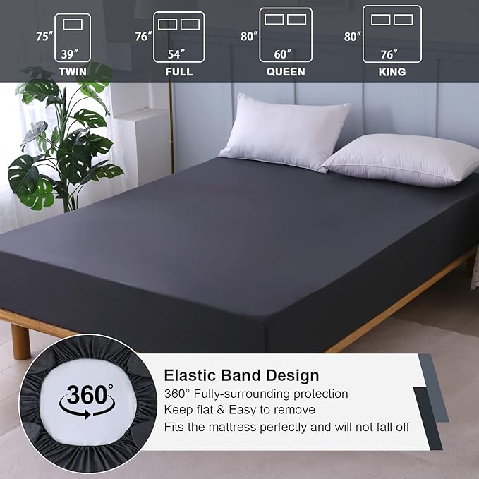 Twin XL Mattress Protector Waterproof, Fitted Sheet Style Breathable Mattress - Image 5