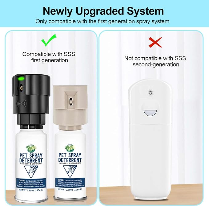 Cat Spray Deterrent System, Pet Deterrent Device Refill, CATSSS Refill Safe - Image 2