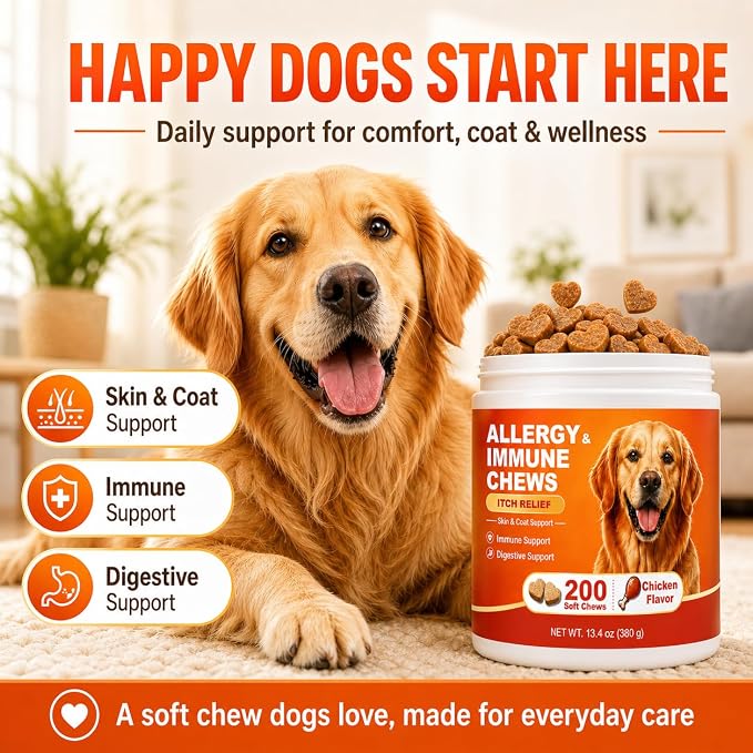 Dog Allergy Chews 200ct – Itchy Skin Relief - Image 2