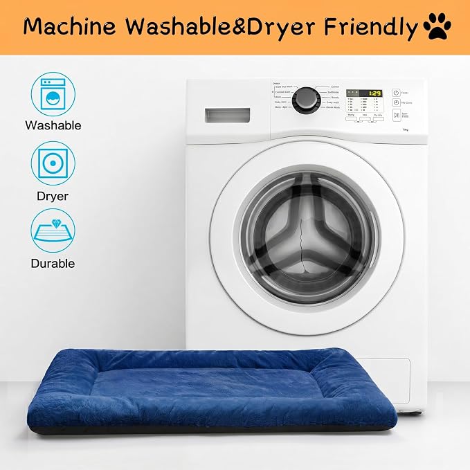 Dog Beds Crate Pad for Medium/Large Dogs Fit Metal, Ultra Soft, Washable & - Image 5