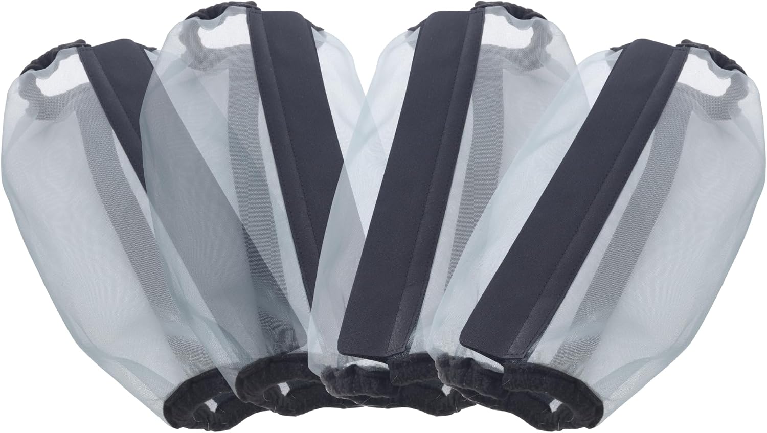 Horse Fly Boots Set of 4, Ultra Lightweight Breathable Mesh Leg Wraps, Non-Slip Fit, Reduce Stomping, Universal Size, Ideal for Summer Grey