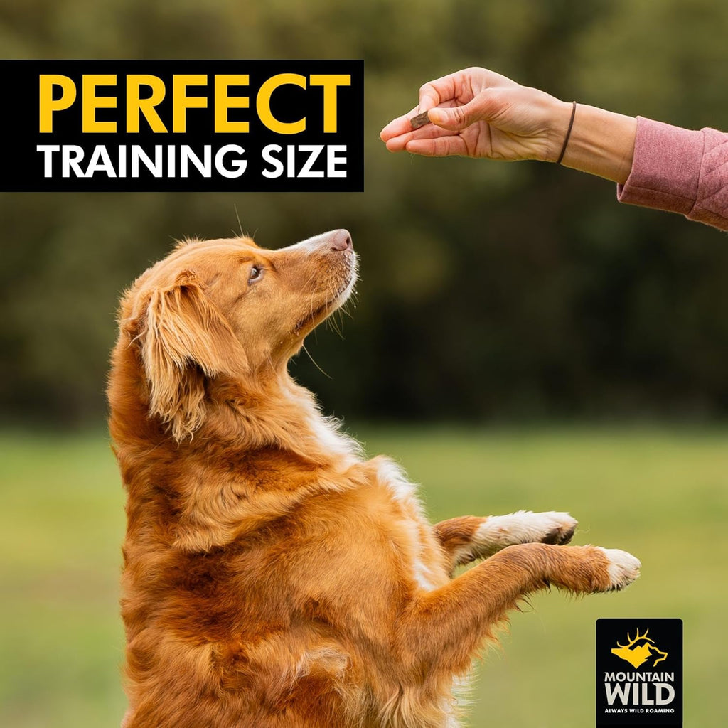 Training Treats for Dogs & Puppies – Elk & Venison Protein Puppy & Dog Treat – High Value, All-Natural, No Fillers, Grain-Free, No Artificial Preservatives – 4oz, 2 Bags