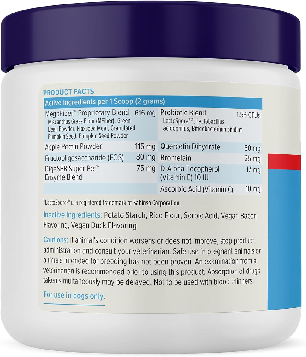 Glandex Dog Fiber Supplement Powder for Anal Glands with Pumpkin, Digestive Enzymes & Probiotics - (Regular or Advanced Strength) - Boot The Scoot (4.25 oz, Advanced Strength Duck & Bacon)