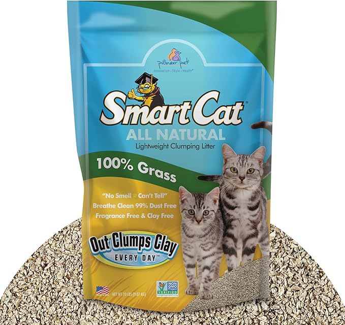 SmartCat All Natural Clumping Cat Litter, 20 Pound by PioneerPetProducts