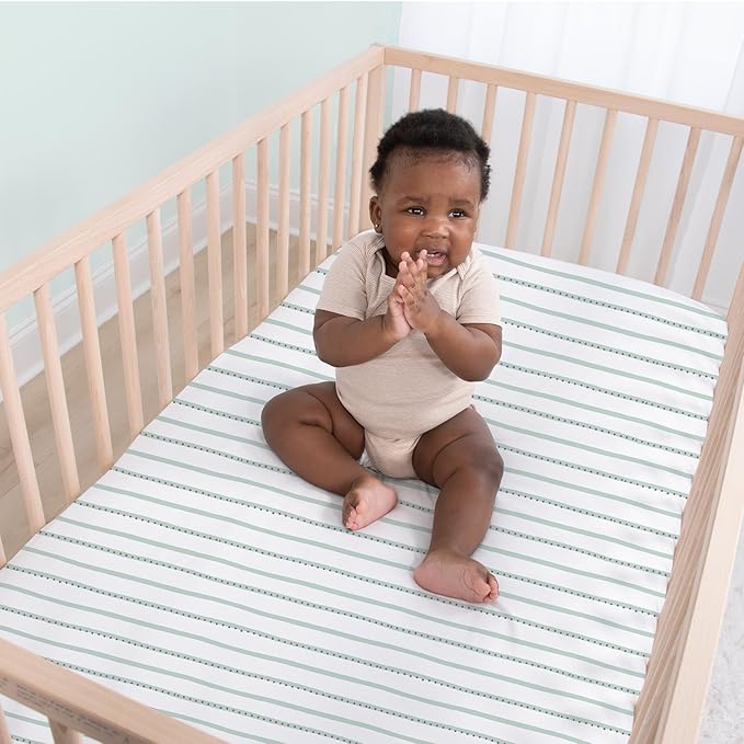 The Peanutshell 4-Pack Fitted Crib Sheet Set - Super Soft & Breathable Baby Girl or Boy Crib Sheets, Nursery Decor, Fit for Standard Mattress Cover- Elephant