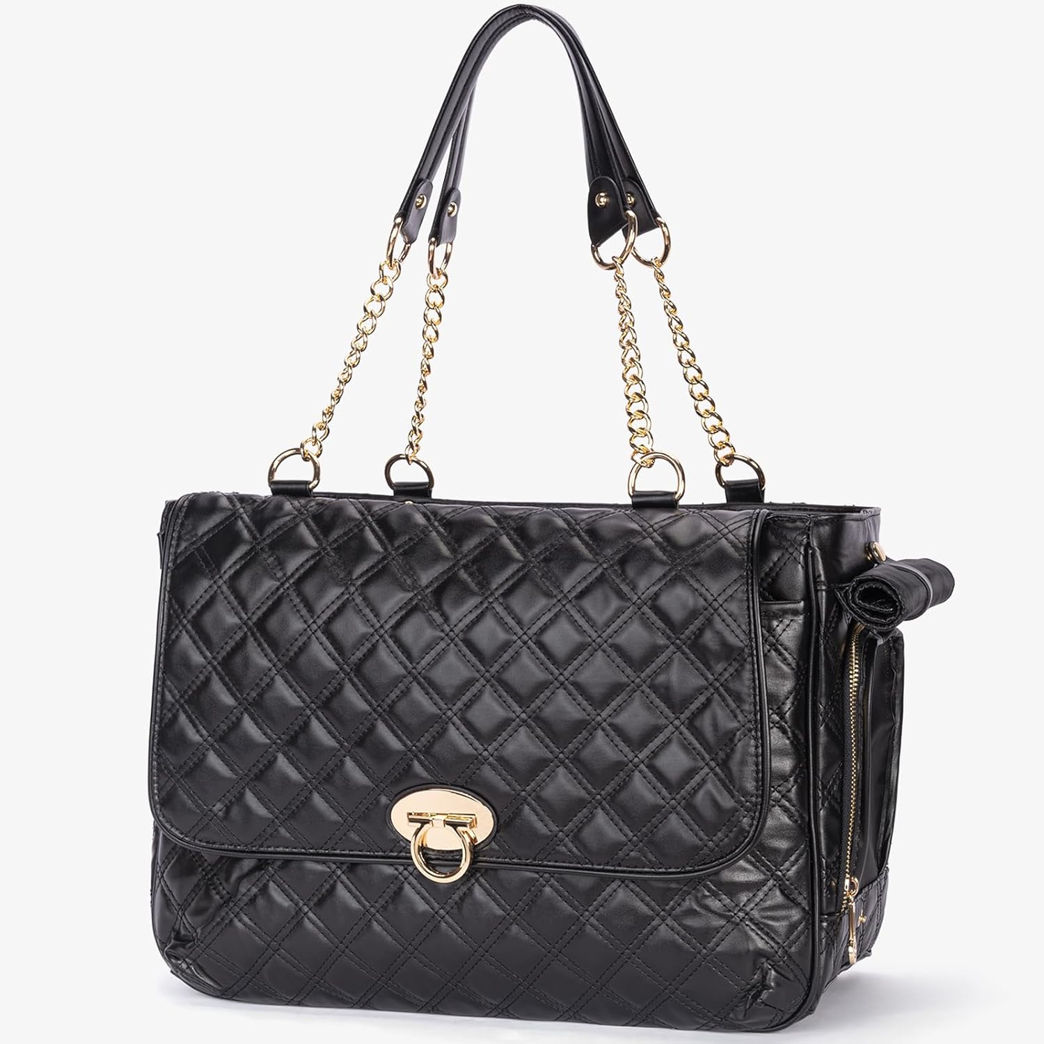 Fashion Pet Carrier Dogs Cat Small Animals Purse Bag, Leather Pet Carriers Dog Puppy Kitten Tote Travel Handbag TSA Airline-Approved