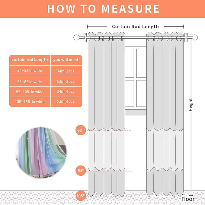 XiDi Girls Curtains for Bedroom 63 Inches Long 2 Panels Green Purple Blue Rainbow Blackout Curtains for Little Girl Kids Room Decor Living Room, Princess Unicorn Wall Decals Drapes 52x63