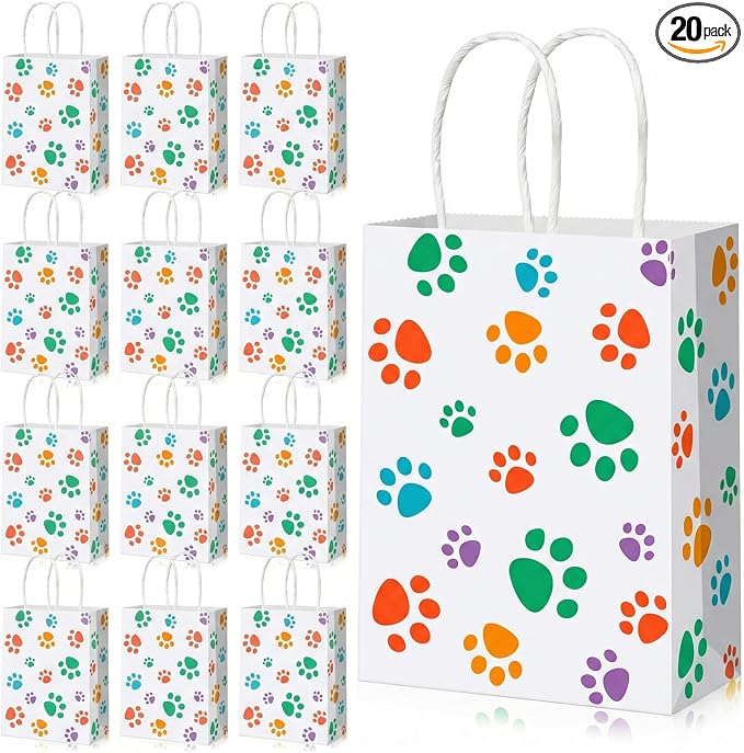 Blulu 20 Pcs Spring Puppy Dog Paw Gift Bags by Blulu