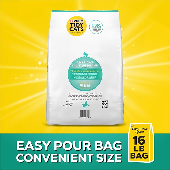 Purina Tidy Cats Clumping Cat Litter Odor Control, Free and Clean Unscented - Image 5
