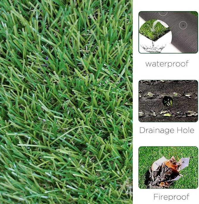 ALTRUISTIC Artificial Grass 10FTX10FT, Realistic Fake Grass Deluxe Turf - Image 4