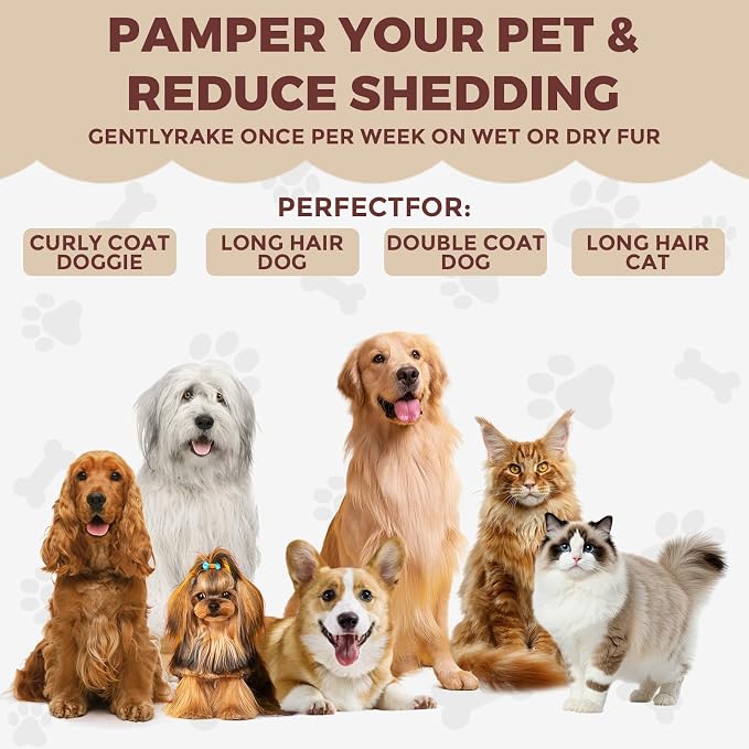 3-in-1 Professional Pet Shedding Dematting Comb - Image 3