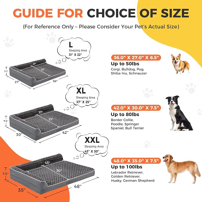 Dog Bed Large Sized Dogs, XL Orthopedic Dog Bed - Image 4