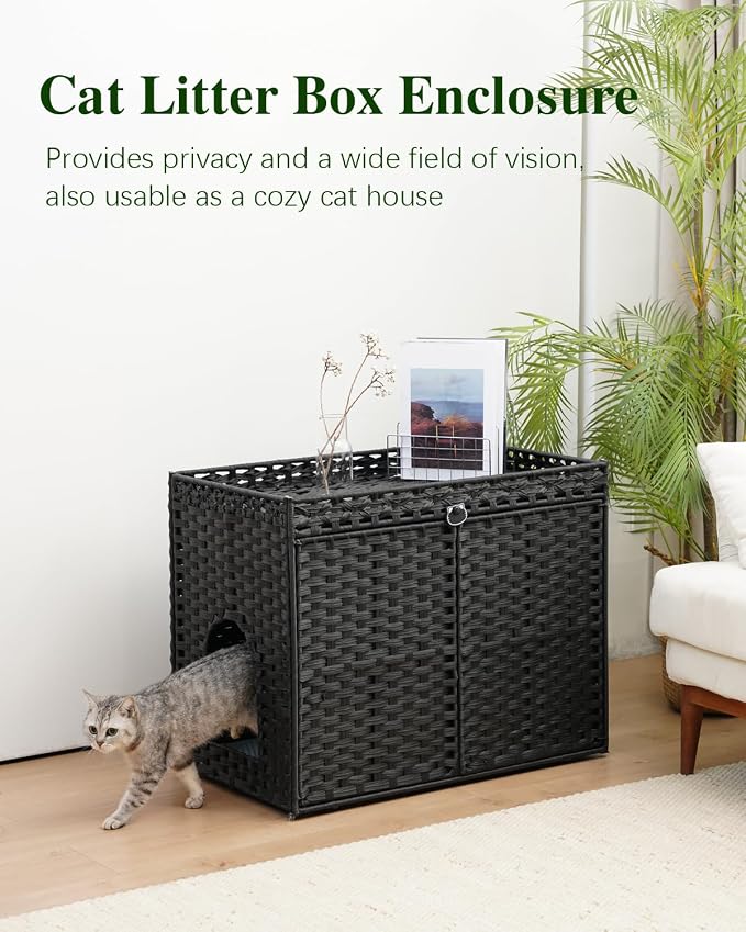 SETVSON Cat Litter Box Enclosure Furniture, Hidden Litter Box, Cat Litter Box - Image 6