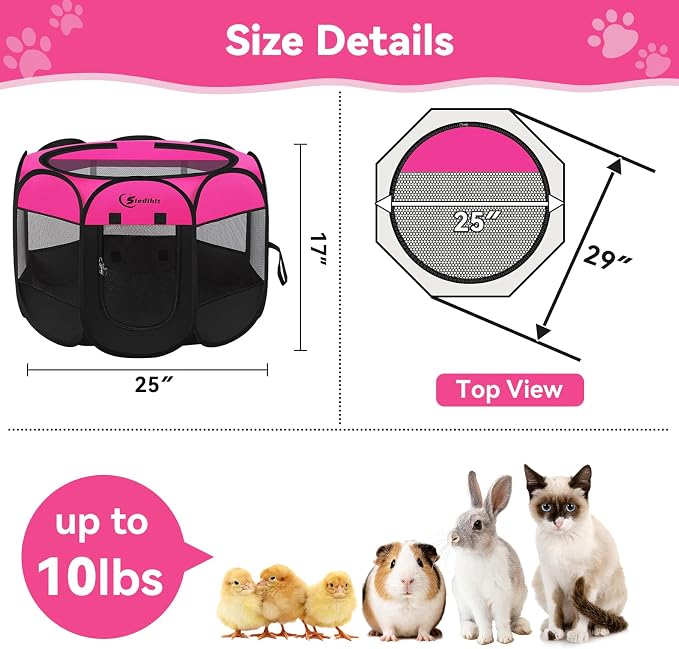 Siedihit Dog Playpen, Puppy Pet Playpens Indoor - Image 3