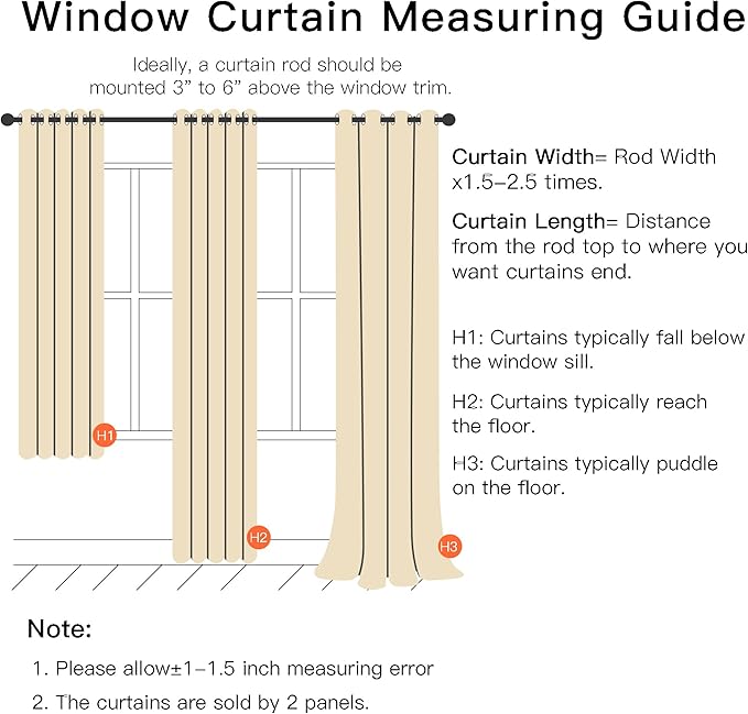 XiDi Beige Curtains with Sheer Overlay for Living Room Bedroom Small Window 2 Panels 80% Blackout Double Layer Star Curtains for Kids Girls Room Darkening Grommet Drapes with Tiebacks W34 X L45