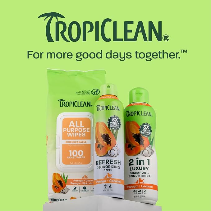 TropiClean Dog Grooming Kit, Papaya Pamper Pack - Image 8