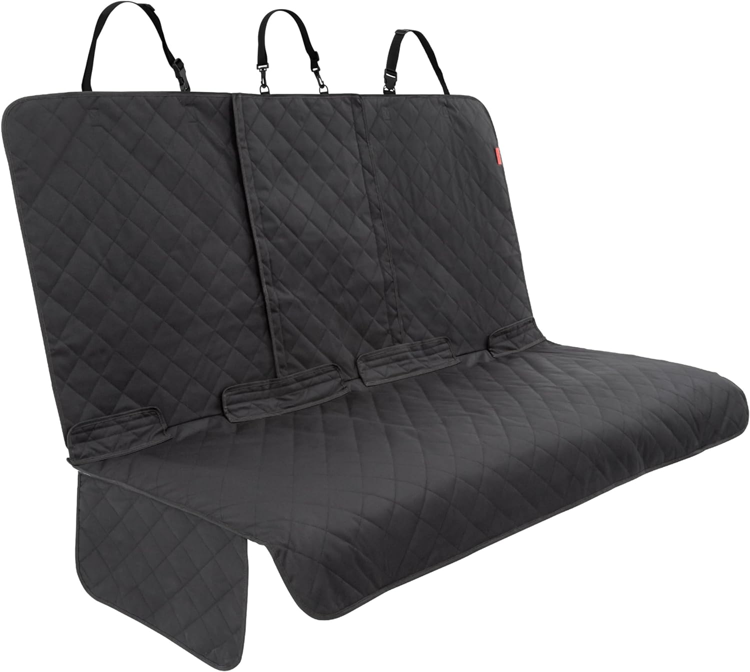 Lusso Gear Dog Car Seat Cover for Back Seat - 100% Waterproof - Full Protection from Mud, Scratches, Shedding - Non-Slip Rear Seat Protector for Dogs - Secure Fit for Car, Truck, SUV (Black)
