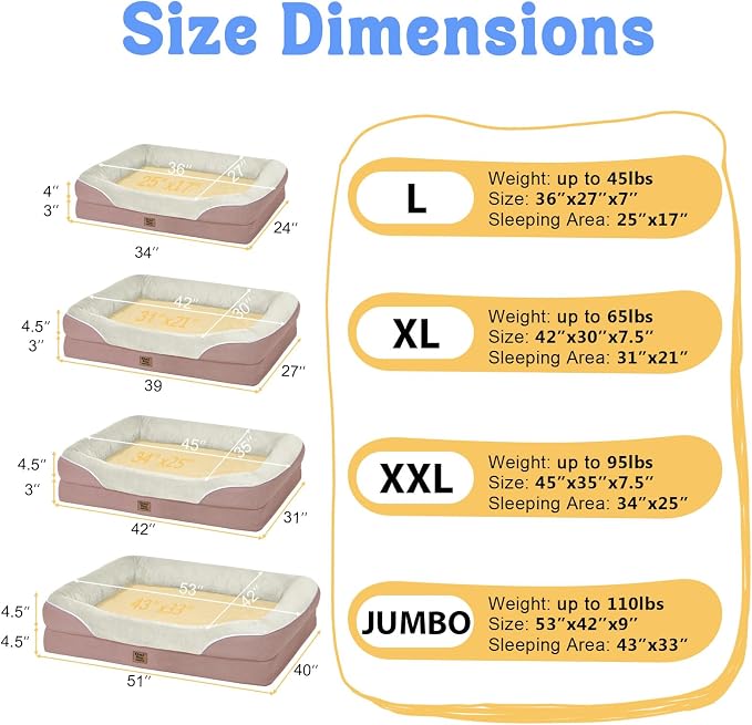 Orthopedic Foam Large Dog Bed XLarge Dog Beds - Image 7